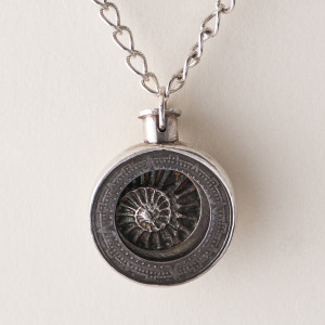 Mayan compass pendant in sterling silver