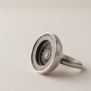 Mayan Compass ring in silver